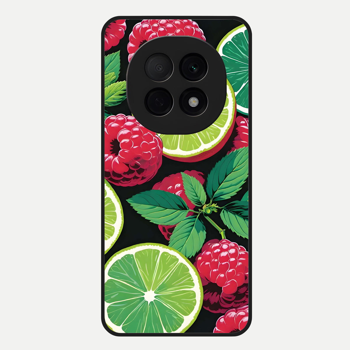  Lime and Raspberry Pattern Glass Case For Oppo F29 Pro 5G back cover – full design glossy printed glass finish
