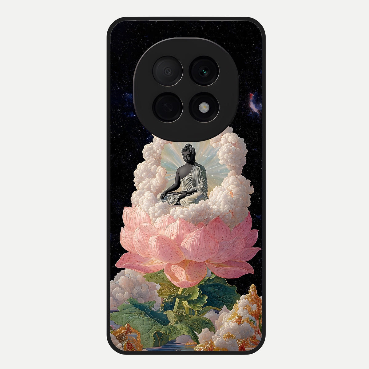  Lotus Divine Peace Glass Case For Oppo F29 Pro 5G back cover – full design glossy printed glass finish