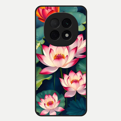  Lotus Dream Serenity Glass Case For Oppo F29 Pro 5G back cover – full design glossy printed glass finish