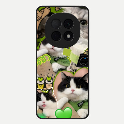  Matcha Cats Mood Glass Case For Oppo F29 Pro 5G back cover – full design glossy printed glass finish