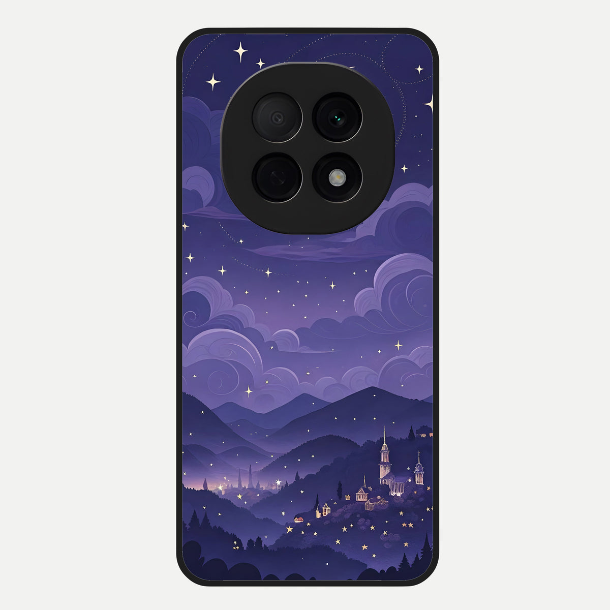  Minimal Night View Glass Case For Oppo F29 Pro 5G back cover – full design glossy printed glass finish