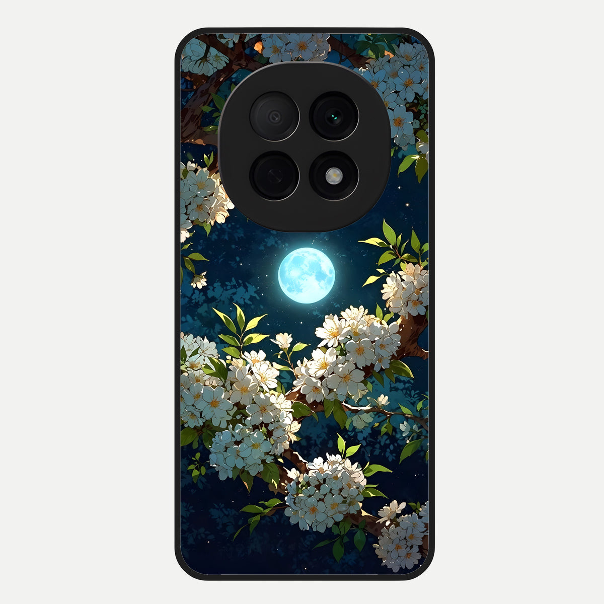  Moonlit Blossom Dream Glass Case For Oppo F29 Pro 5G back cover – full design glossy printed glass finish