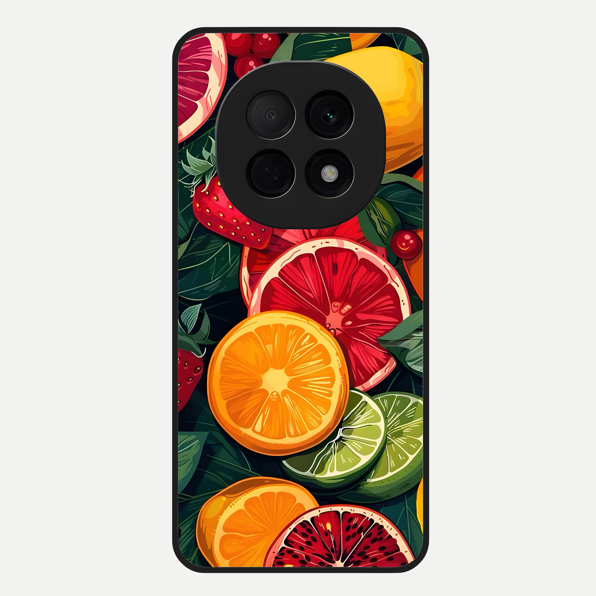  Multiple Fruits Glass Case For Oppo F29 Pro 5G back cover – full design glossy printed glass finish