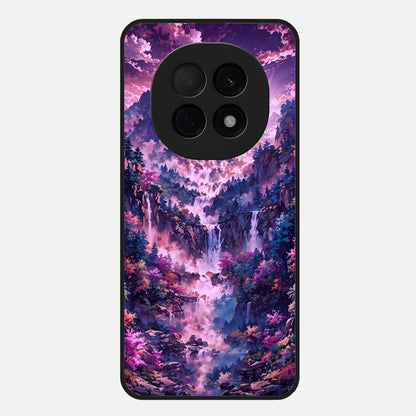  Mystic Cascade Peaks Glass Case For Oppo F29 Pro 5G back cover – full design glossy printed glass finish