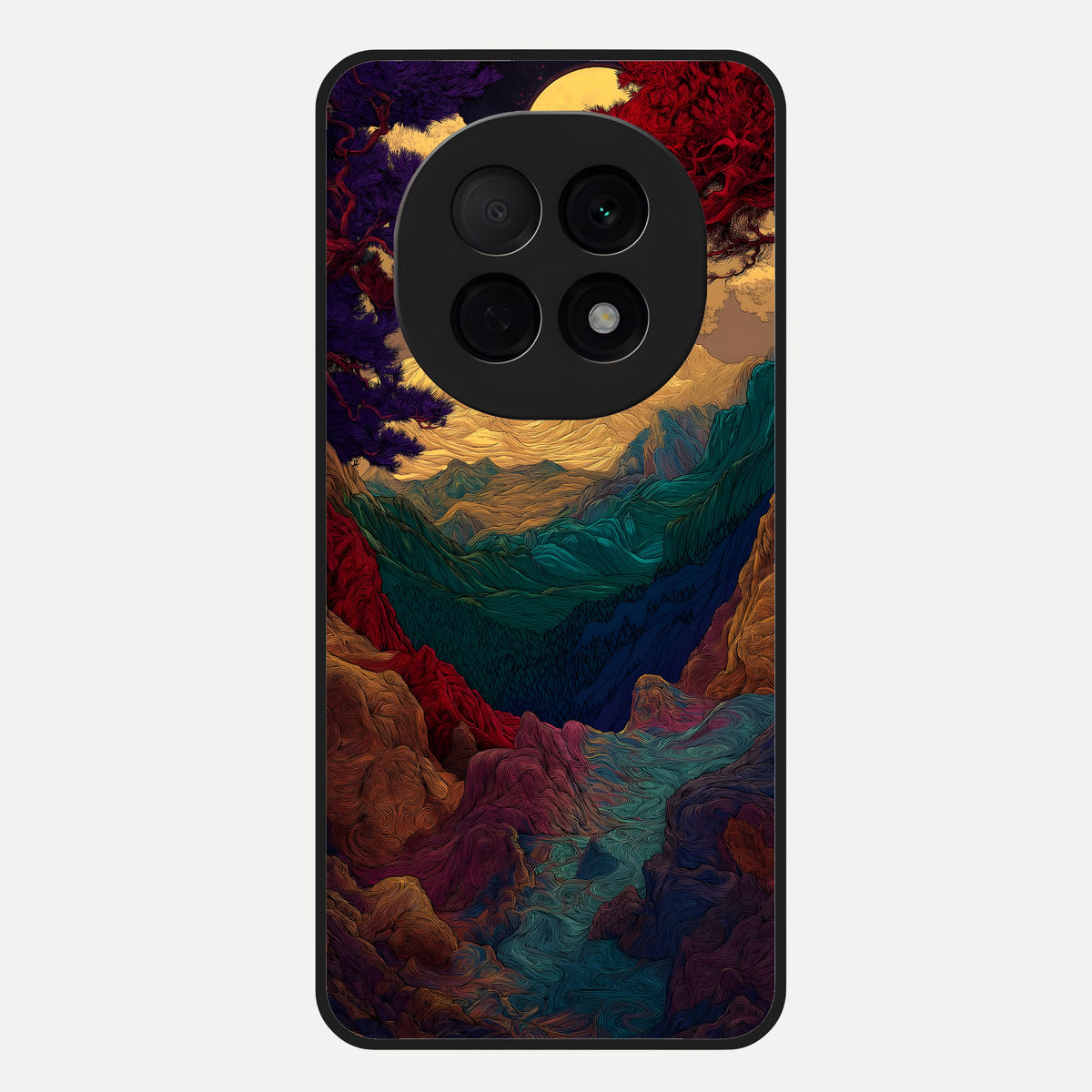  Mystic Valley Light Glass Case For Oppo F29 Pro 5G back cover – full design glossy printed glass finish