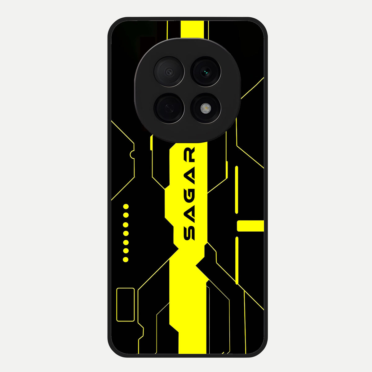  Neon CYBERPUNK Custom Name Glass Case For Oppo F29 Pro 5G back cover – full design glossy printed glass finish