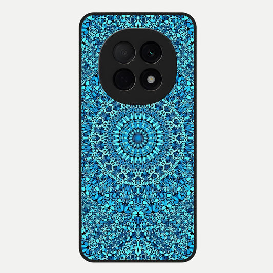  Ocean Bloom Mandala Glass Case For Oppo F29 Pro 5G back cover – full design glossy printed glass finish