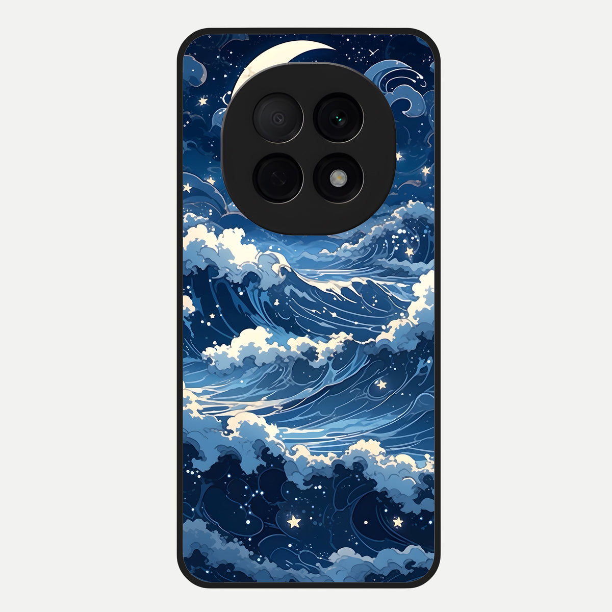  Ocean Moon Waves Glass Case For Oppo F29 Pro 5G back cover – full design glossy printed glass finish