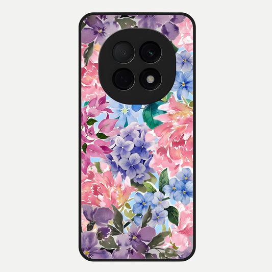  Pastel Floral Mix Glass Case For Oppo F29 Pro 5G back cover – full design glossy printed glass finish