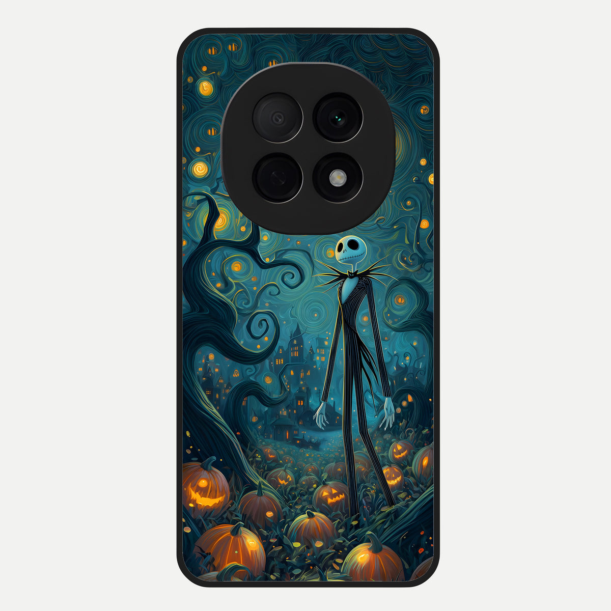  Pumpkin Moon Night Glass Case For Oppo F29 Pro 5G back cover – full design glossy printed glass finish