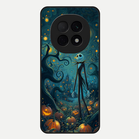 Pumpkin Moon Night Glass Case For Oppo F29 Pro 5G back cover – full design glossy printed glass finish