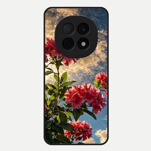  Red Bloom Skies Glass Case For Oppo F29 Pro 5G back cover – full design glossy printed glass finish