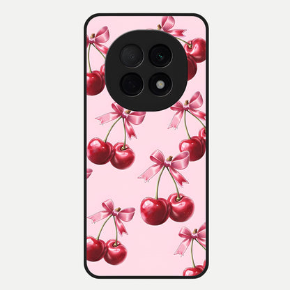  Red Cherries Pattern Glass Case For Oppo F29 Pro 5G back cover – full design glossy printed glass finish