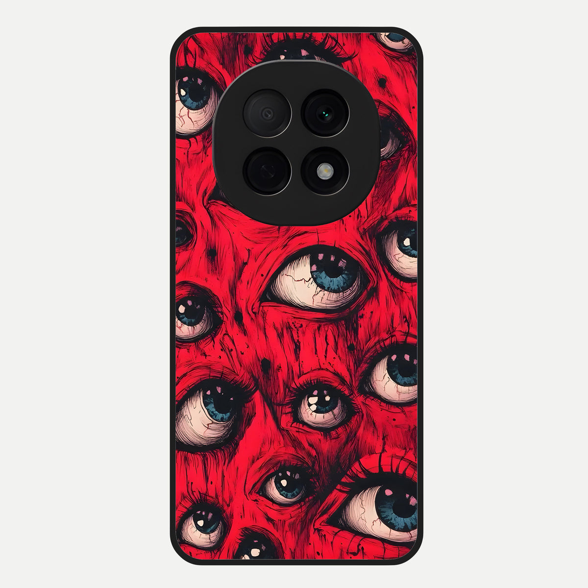  Red Eyes Pattern Glass Case For Oppo F29 Pro 5G back cover – full design glossy printed glass finish