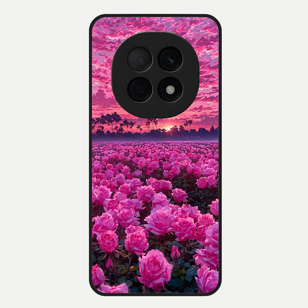  Rose Sunset Valley Glass Case For Oppo F29 Pro 5G back cover – full design glossy printed glass finish