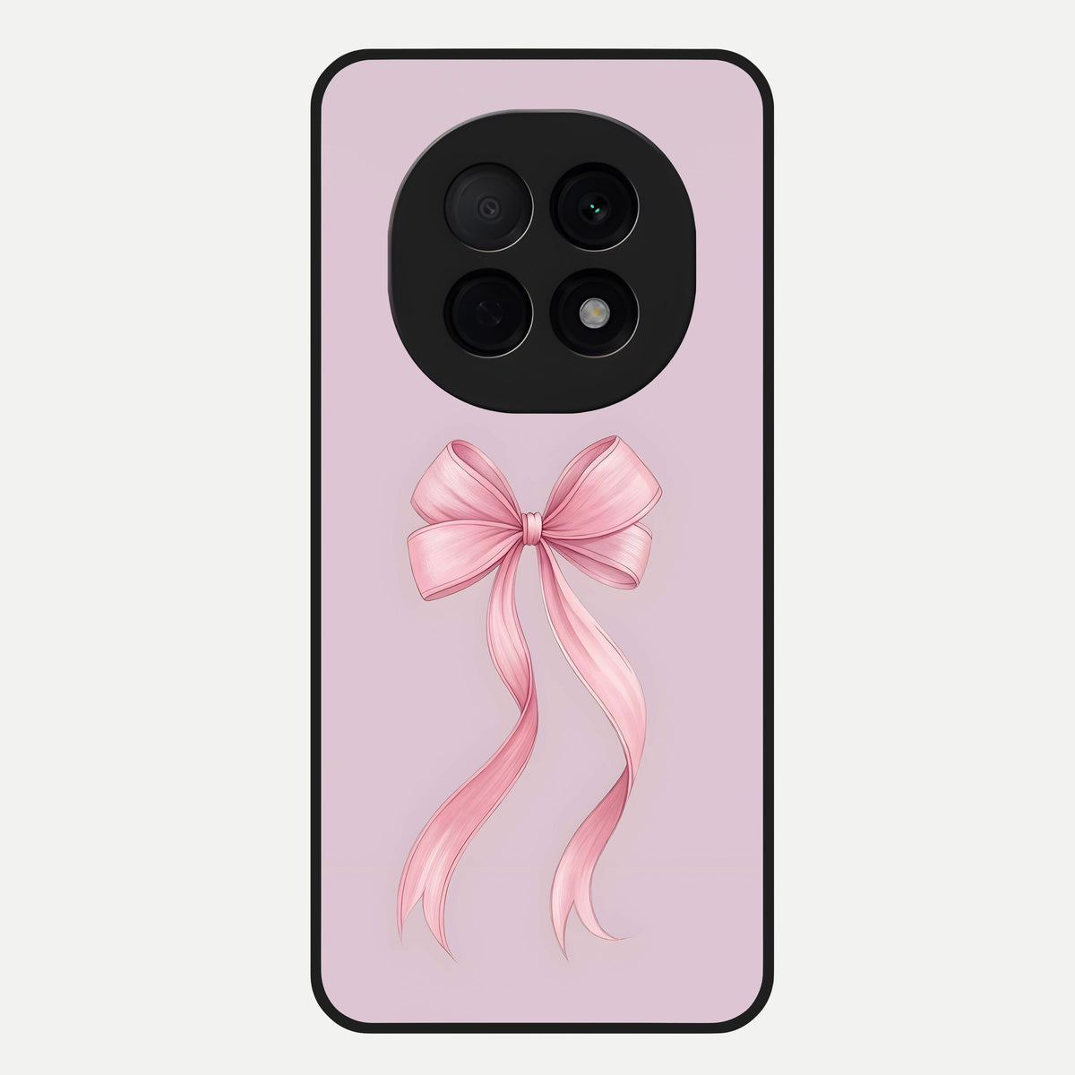  Soft Blush Bow Glass Case For Oppo F29 Pro 5G back cover – full design glossy printed glass finish