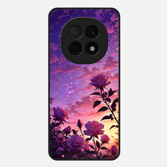  Starlit Rose Twilight Glass Case For Oppo F29 Pro 5G back cover – full design glossy printed glass finish
