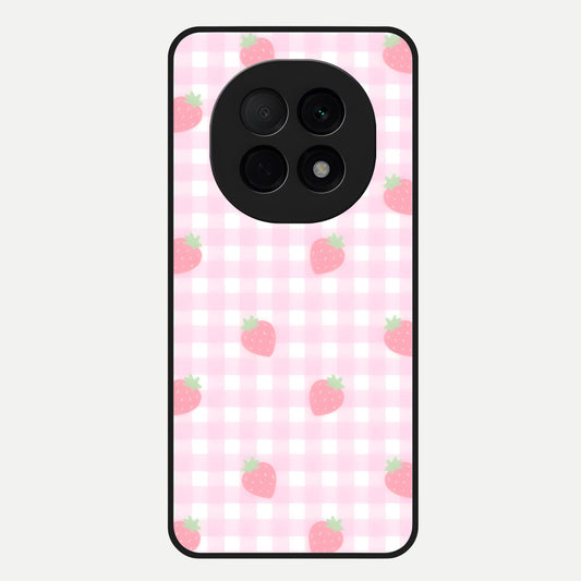  Strawberry Picnic Love Glass Case For Oppo F29 Pro 5G back cover – full design glossy printed glass finish