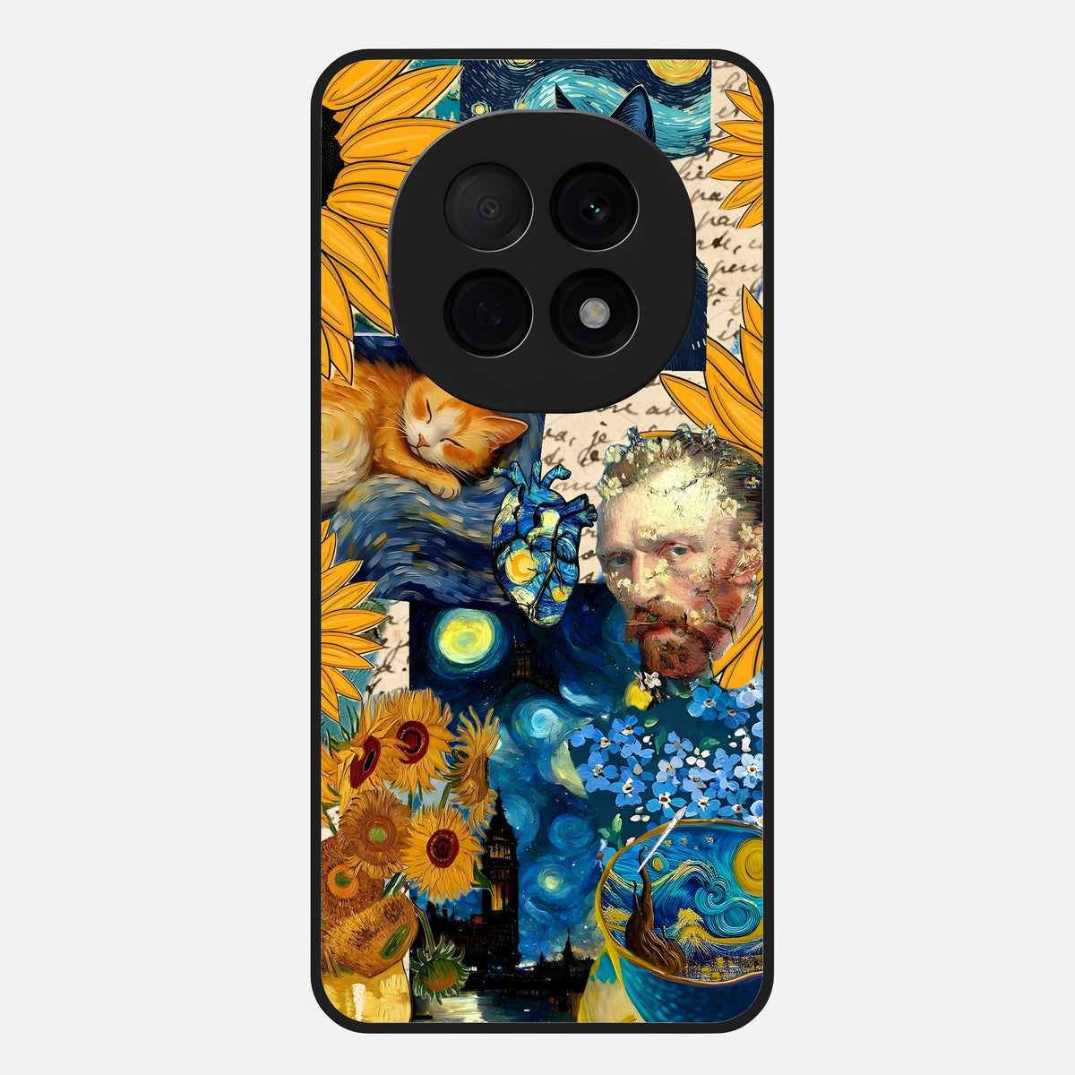  Sunflower Chic Mood Custom Name Glass Case For Oppo F29 Pro 5G back cover – full design glossy printed glass finish