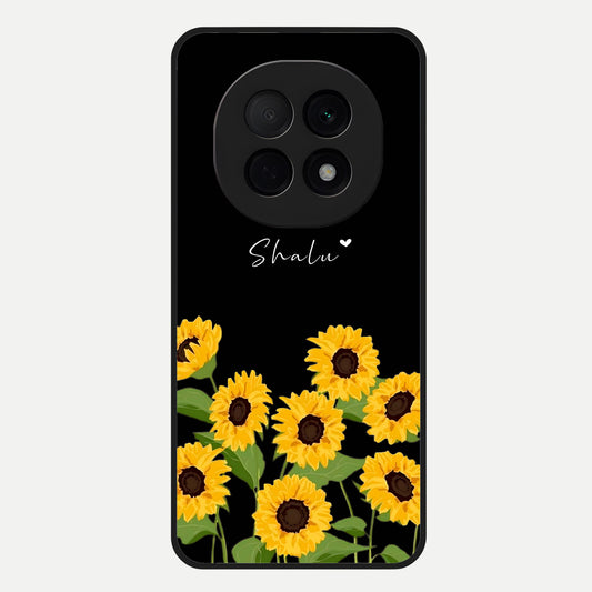  Sunflower Sky Bloom Glass Case For Oppo F29 Pro 5G back cover – full design glossy printed glass finish