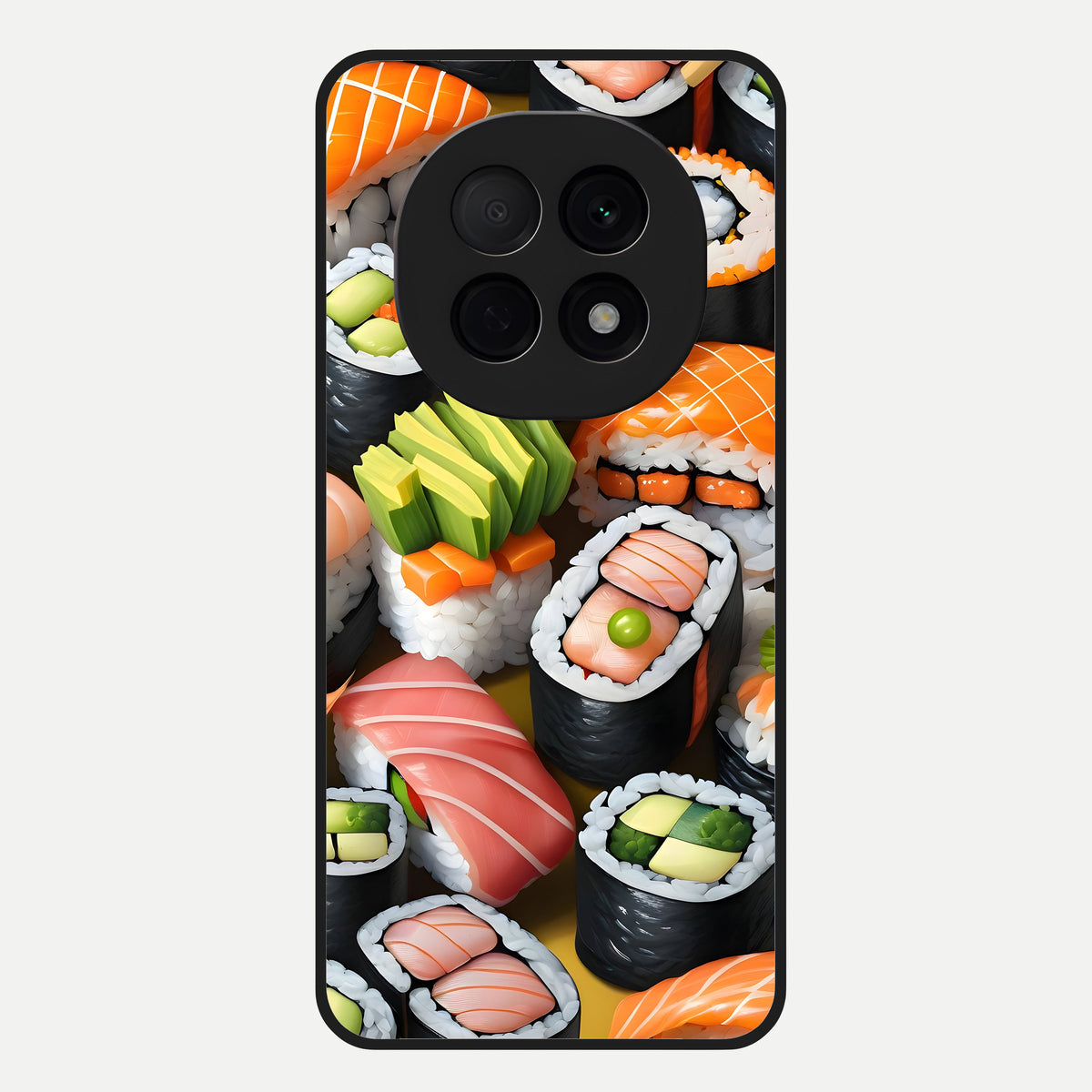  Sushi Food Pattern Glass Case For Oppo F29 Pro 5G back cover – full design glossy printed glass finish