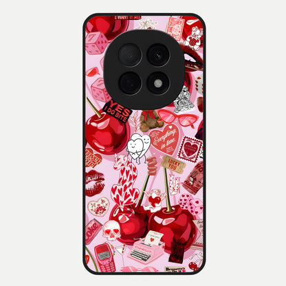 Sweet Cherry Chaos Glass Case For Oppo F29 Pro 5G back cover – full design glossy printed glass finish