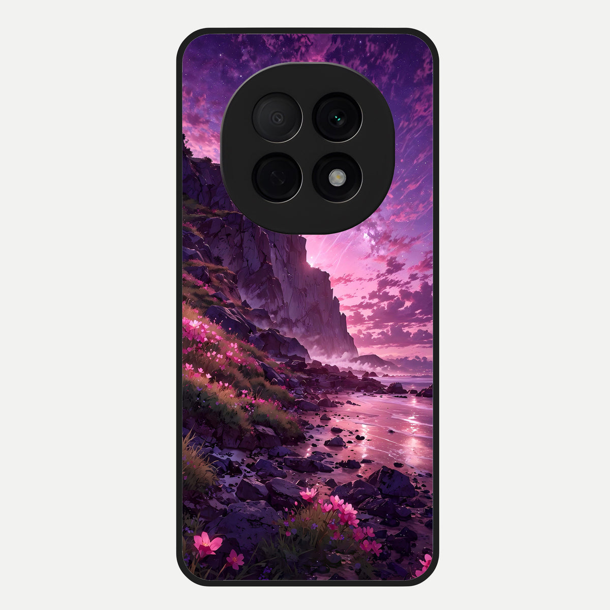  Twilight Blossom Coast Glass Case For Oppo F29 Pro 5G back cover – full design glossy printed glass finish