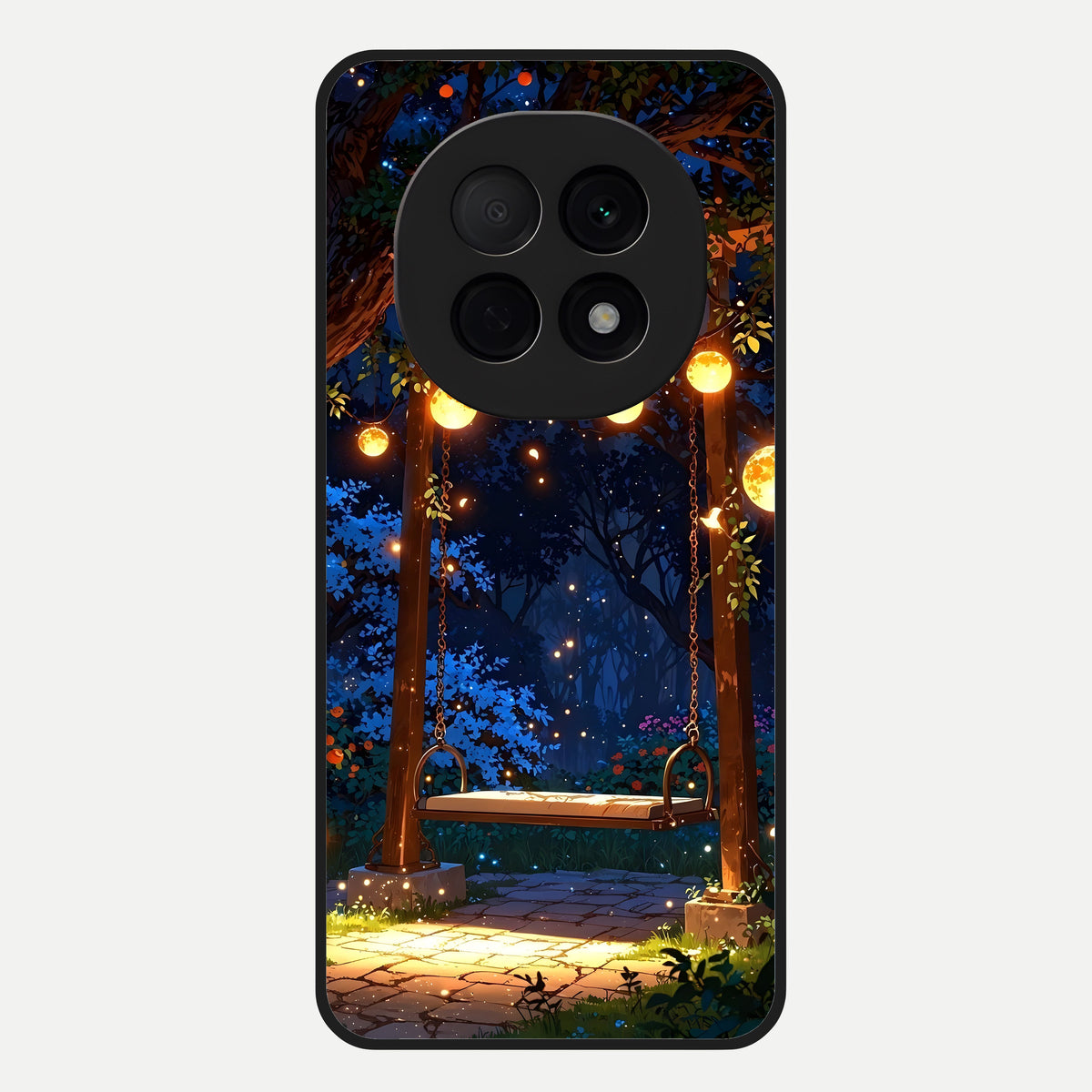  Twilight Garden Swing Glass Case For Oppo F29 Pro 5G back cover – full design glossy printed glass finish