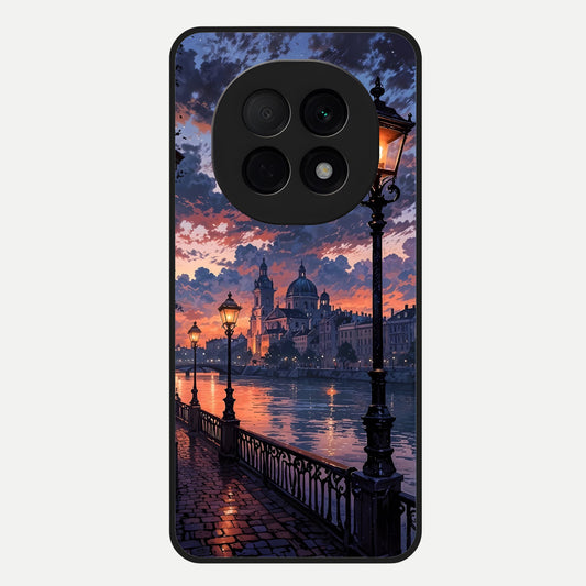  Twilight River Lights Glass Case For Oppo F29 Pro 5G back cover – full design glossy printed glass finish