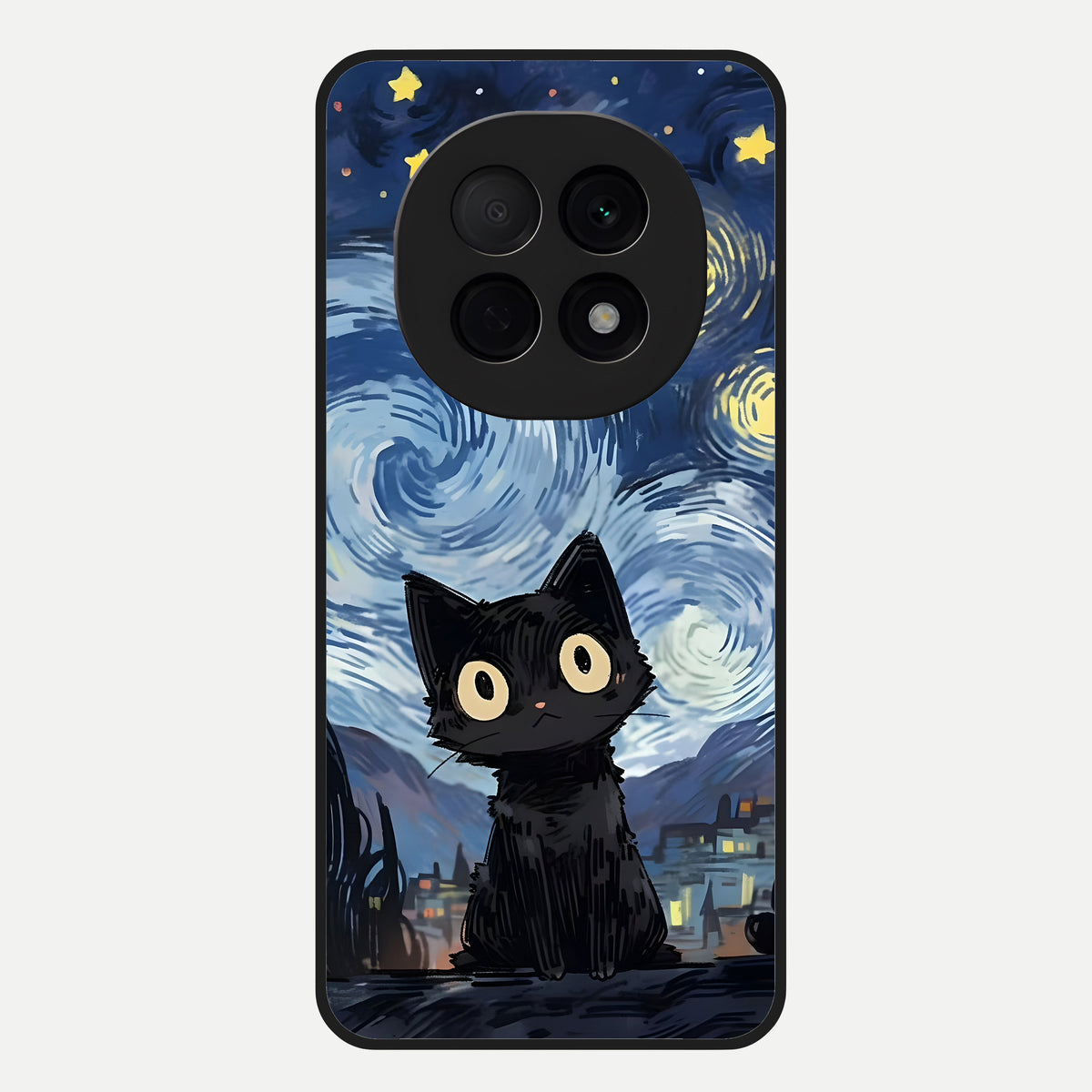  Van Gogh Cat Glass Case For Oppo F29 Pro 5G back cover – full design glossy printed glass finish