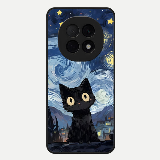  Van Gogh Cat Glass Case For Oppo F29 Pro 5G back cover – full design glossy printed glass finish