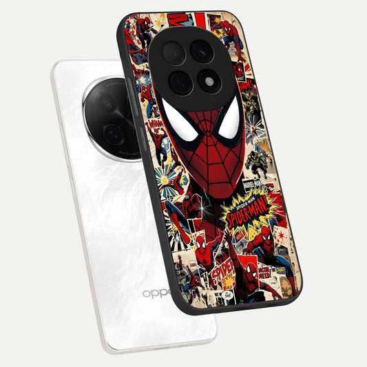  Aesthetic Wonder Spider phone case For Oppo F29 Pro 5G showing premium glass back cover with detailed artwork
