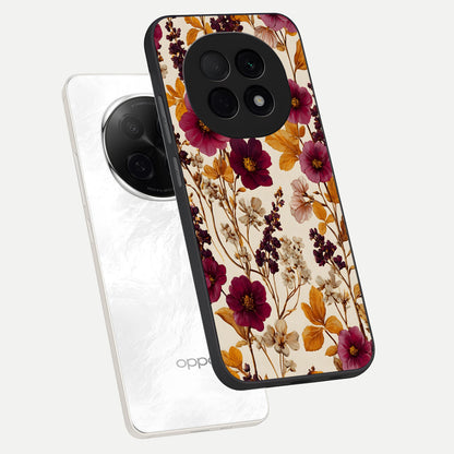  Autumn Wine Bloom phone case For Oppo F29 Pro 5G showing premium glass back cover with detailed artwork