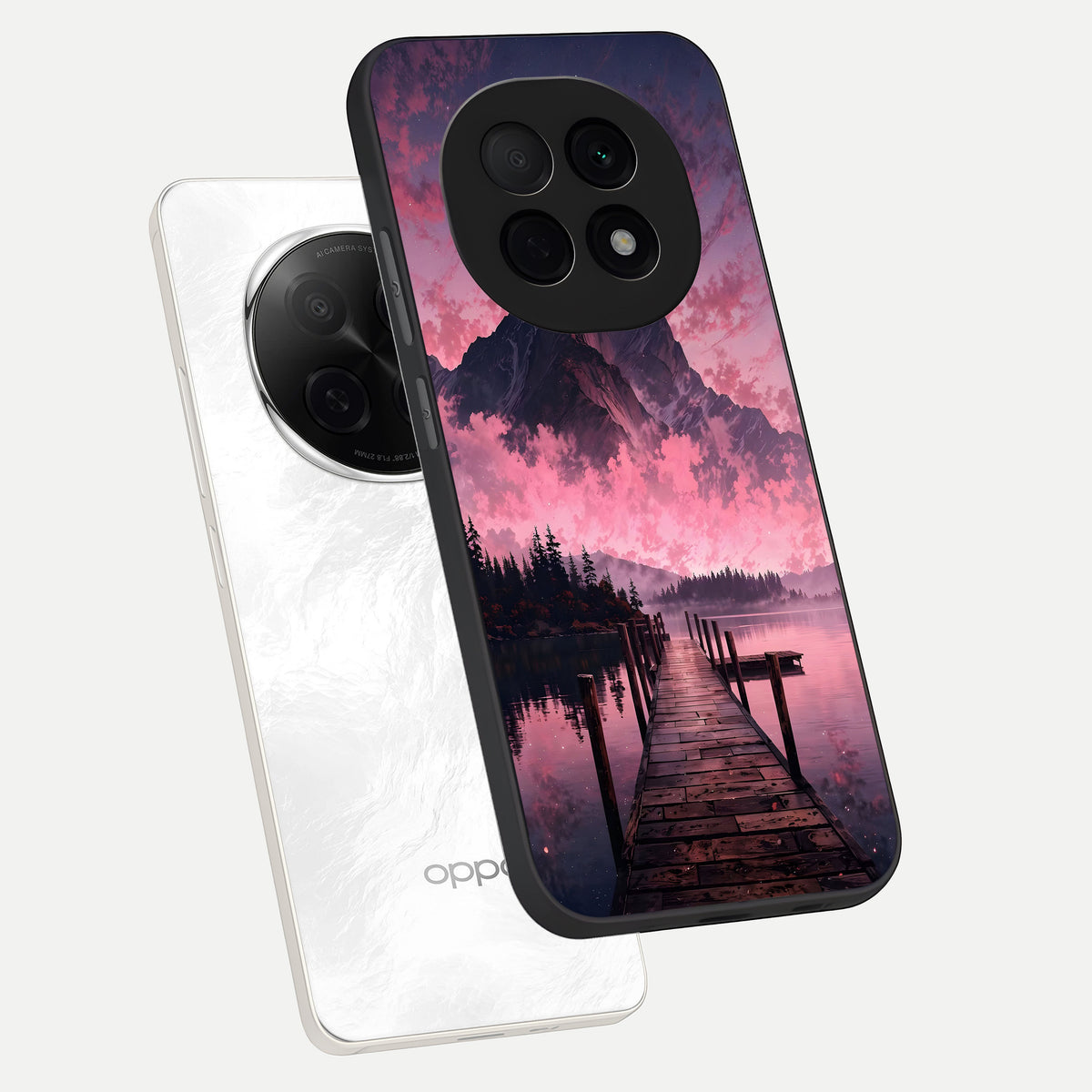  Beautiful Mountain View phone case For Oppo F29 Pro 5G showing premium glass back cover with detailed artwork