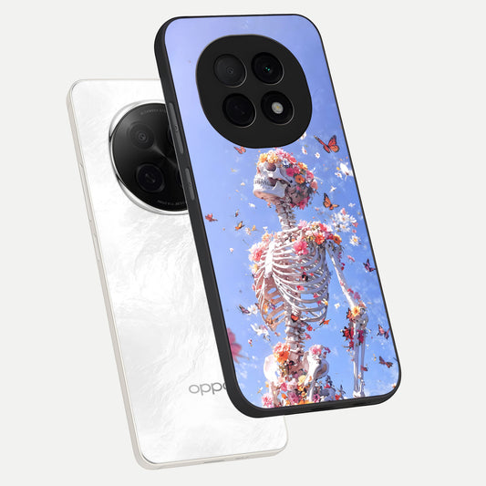  Bloom Beyond Bones phone case For Oppo F29 Pro 5G showing premium glass back cover with detailed artwork