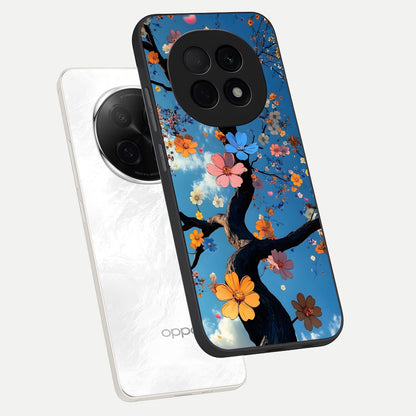  Blossom Dream Sky phone case For Oppo F29 Pro 5G showing premium glass back cover with detailed artwork