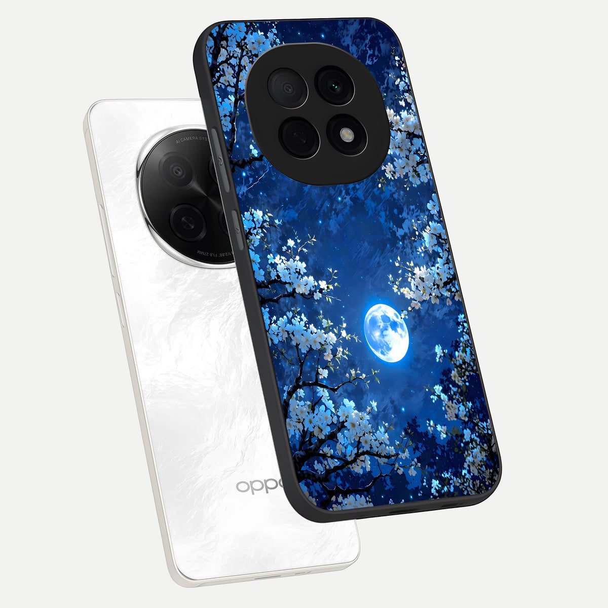  Blossom Moonlight Sky phone case For Oppo F29 Pro 5G showing premium glass back cover with detailed artwork