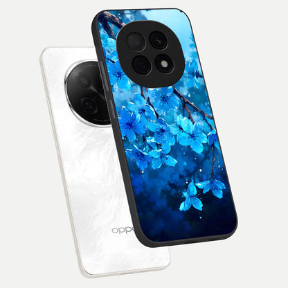  Blue Blossoms Branch phone case For Oppo F29 Pro 5G showing premium glass back cover with detailed artwork