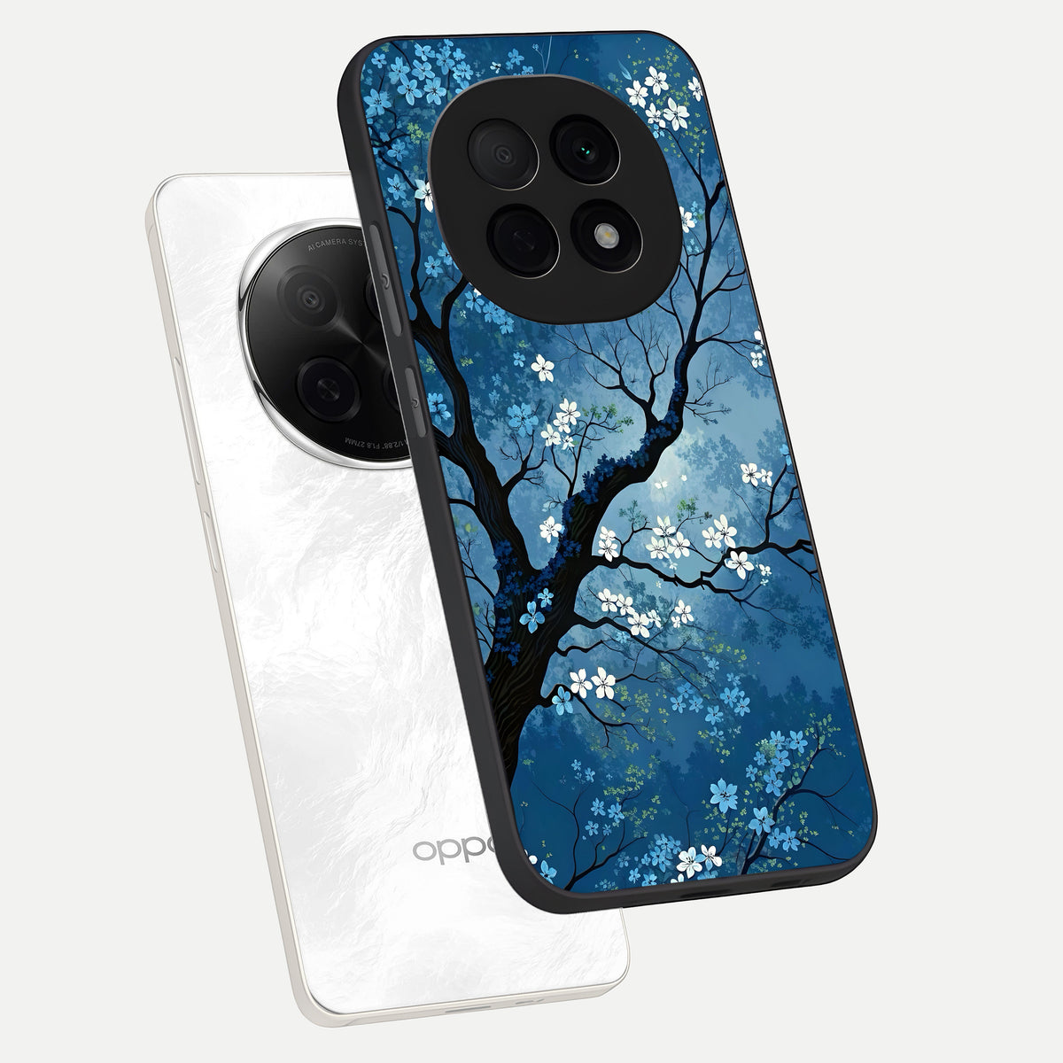  Blue Tree Serenity phone case For Oppo F29 Pro 5G showing premium glass back cover with detailed artwork