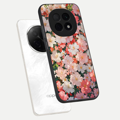  Blush Bloom Field phone case For Oppo F29 Pro 5G showing premium glass back cover with detailed artwork