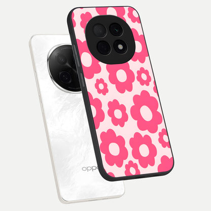  Blush Flower Pop phone case For Oppo F29 Pro 5G showing premium glass back cover with detailed artwork
