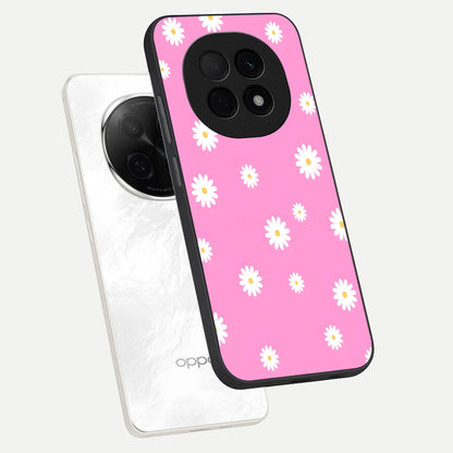  Bubblegum Daisy Pop phone case For Oppo F29 Pro 5G showing premium glass back cover with detailed artwork