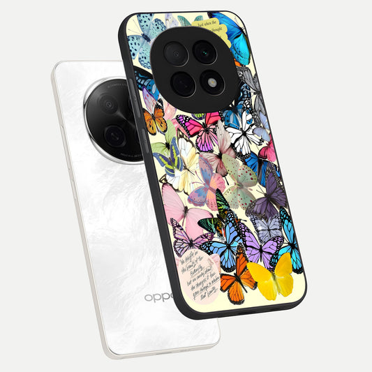  Butterflies Petal Dream phone case For Oppo F29 Pro 5G showing premium glass back cover with detailed artwork