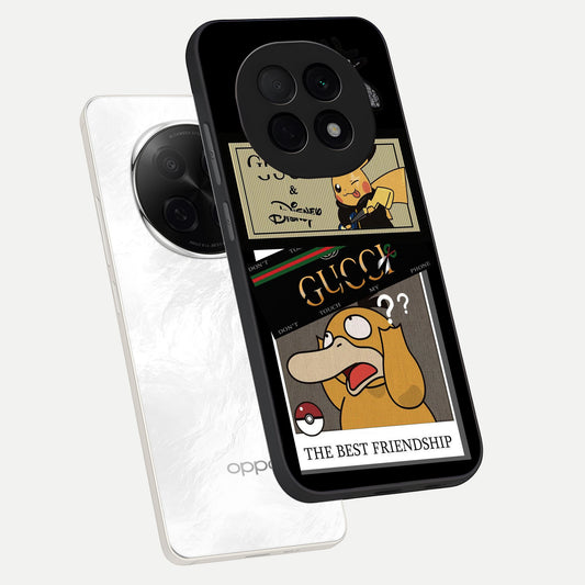  Cartoon Brand Play Mashup phone case For Oppo F29 Pro 5G showing premium glass back cover with detailed artwork