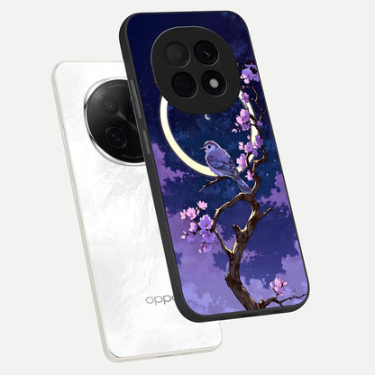  Celestial Bird Blossom phone case For Oppo F29 Pro 5G showing premium glass back cover with detailed artwork