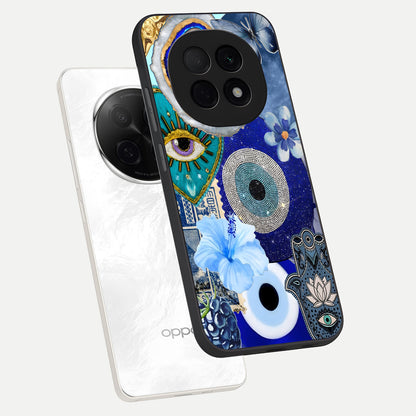  Celestial Blue Vision phone case For Oppo F29 Pro 5G showing premium glass back cover with detailed artwork