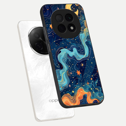  Celestial Dream Flow phone case For Oppo F29 Pro 5G showing premium glass back cover with detailed artwork