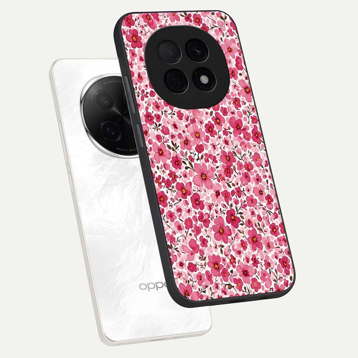  Cherry Blossom Charm phone case For Oppo F29 Pro 5G showing premium glass back cover with detailed artwork