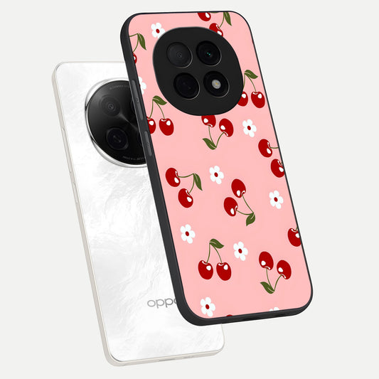  Cherry Love Mood phone case For Oppo F29 Pro 5G showing premium glass back cover with detailed artwork