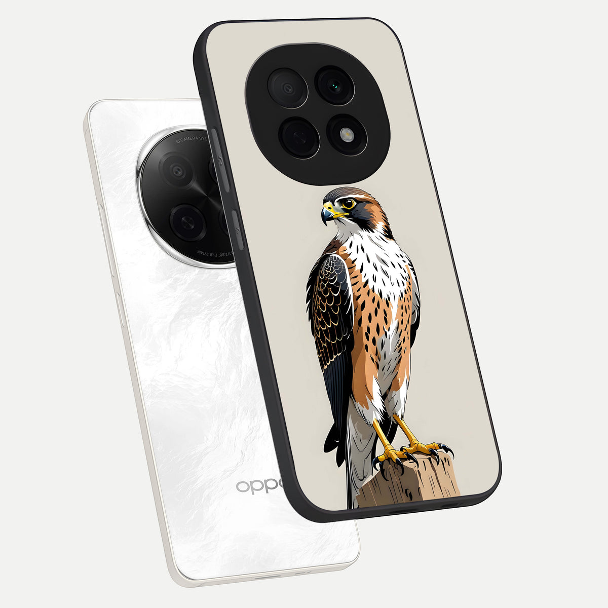  Clever Eagle phone case For Oppo F29 Pro 5G showing premium glass back cover with detailed artwork